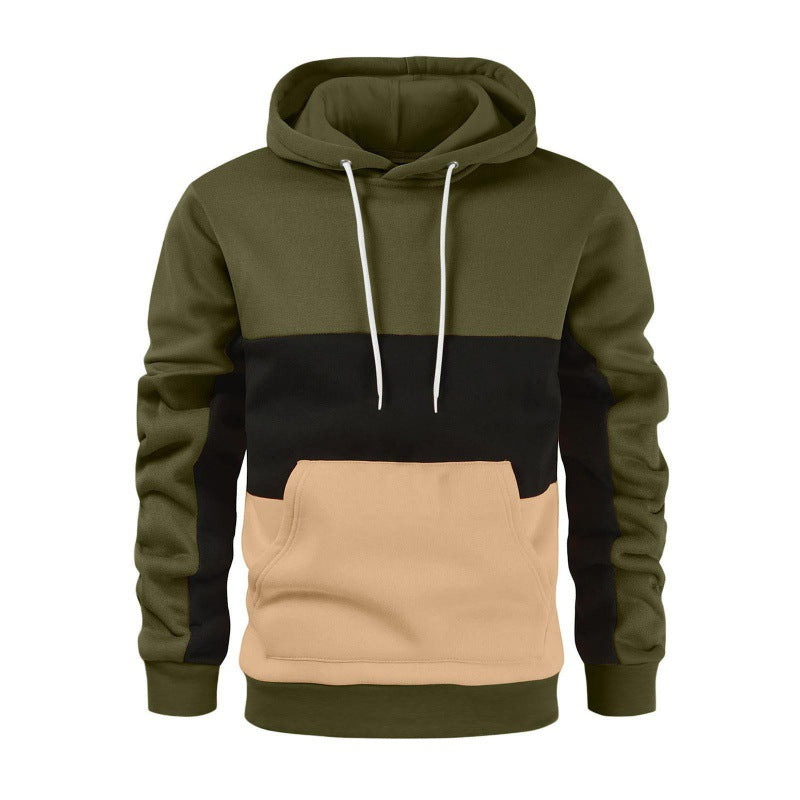 Herren sportlicher Kapuzenpullover mit kontrastierenden Farbblock-Design Krohn-e