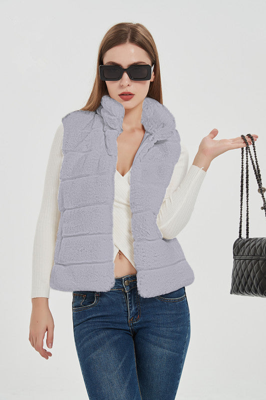 Damen Modische Steppweste mit hohem Kragen und praktischen Taschen Krohn-e
