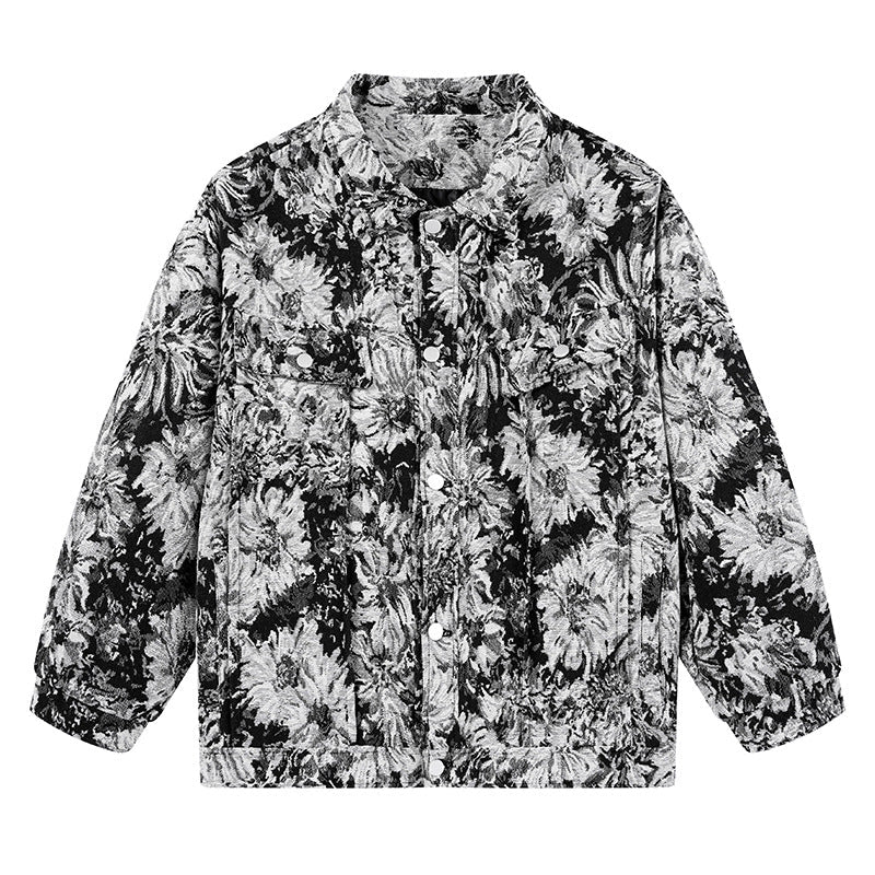 Damen modische Blousonjacke mit floralem Muster Krohn-e