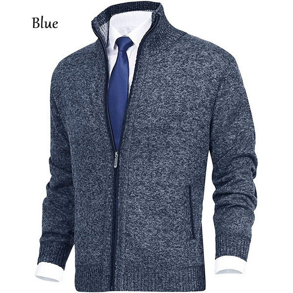 Herren Strickjacke mit Stehkragen und Reißverschluss Krohn-e