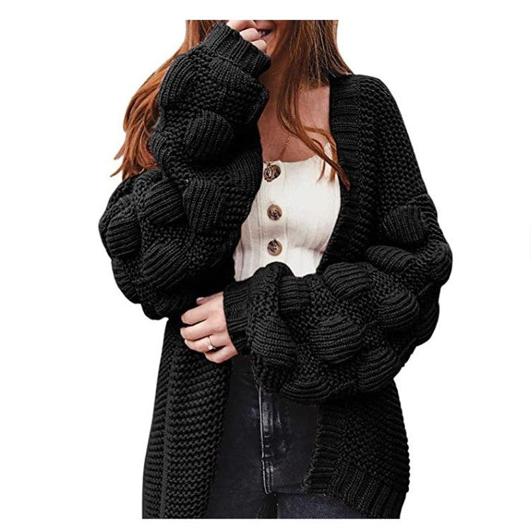 Damen Strickjacke mit voluminösen Ärmeln Krohn-e