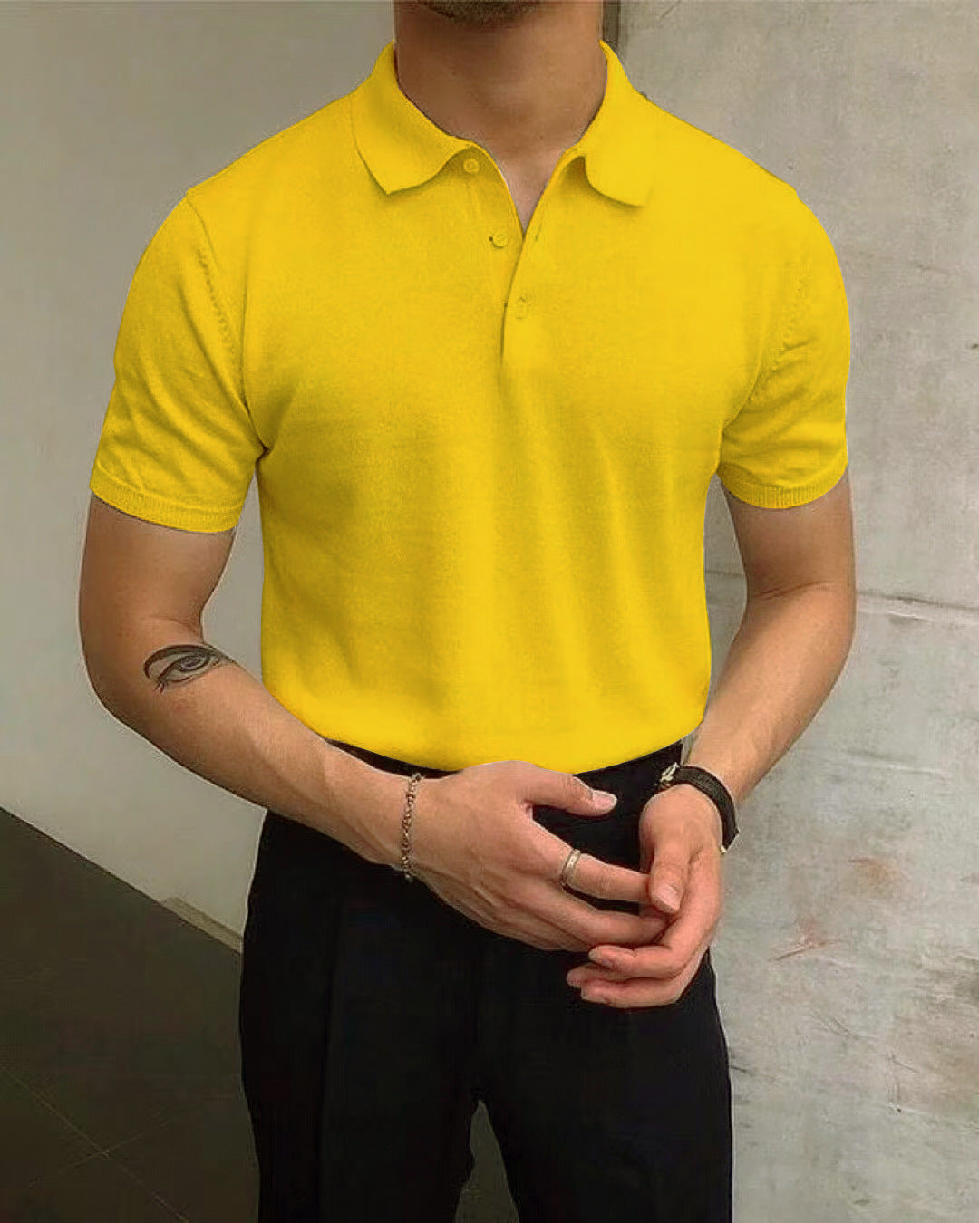 Herren Polo-Shirt aus atmungsaktiver Baumwolle mit elegantem Kragen Krohn-e