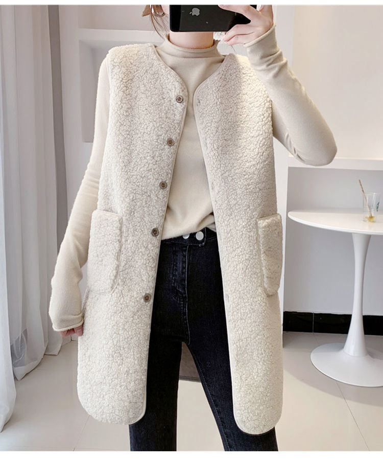 Damen Lange Fleece-Westenjacke Krohn-e