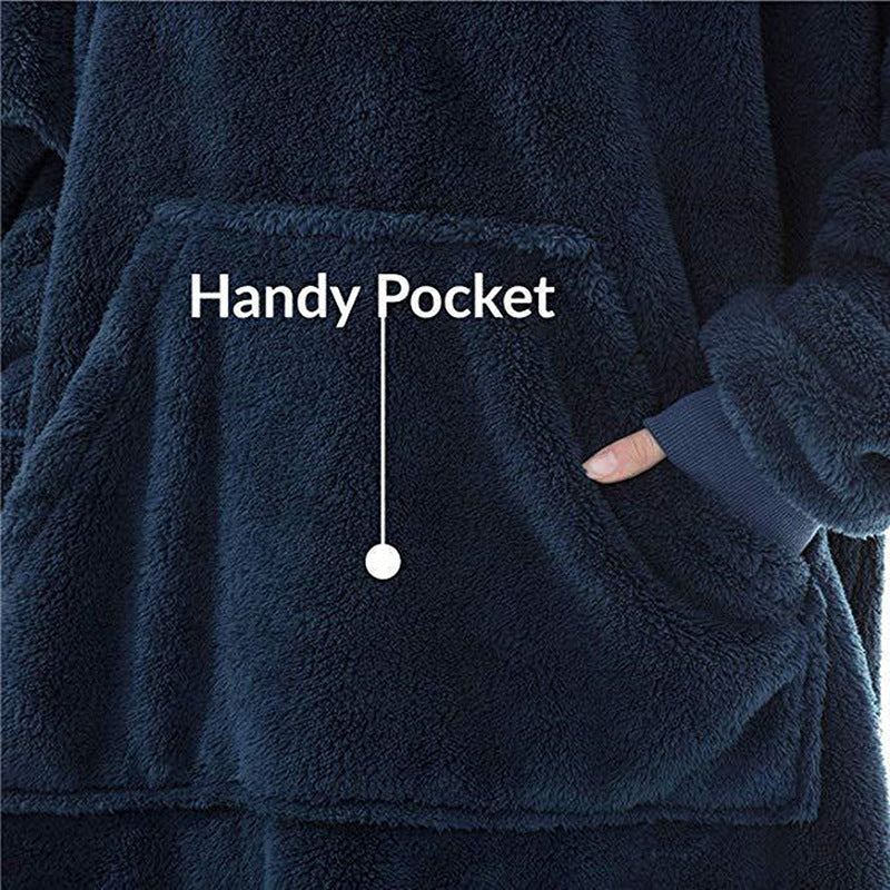 Damen Kuschelige Oversize-Hoodiejacke aus Fleece mit Kängurutasche Krohn-e