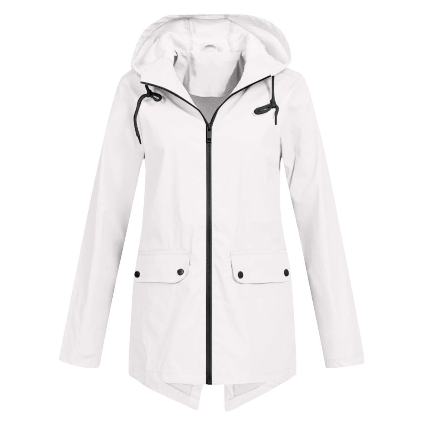 Damen wasserabweisende Übergangsjacke mit verstellbarer Kapuze und praktischen Taschen Krohn-e