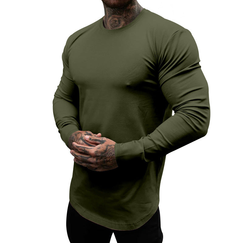 Herren Langarmshirt aus weichem, elastischem Baumwollmix mit Rundhalsausschnitt Krohn-e