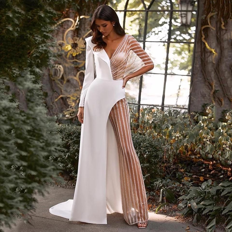 Damen Eleganter Jumpsuit mit asymmetrischem Schnitt und funkelnden Akzenten Krohn-e