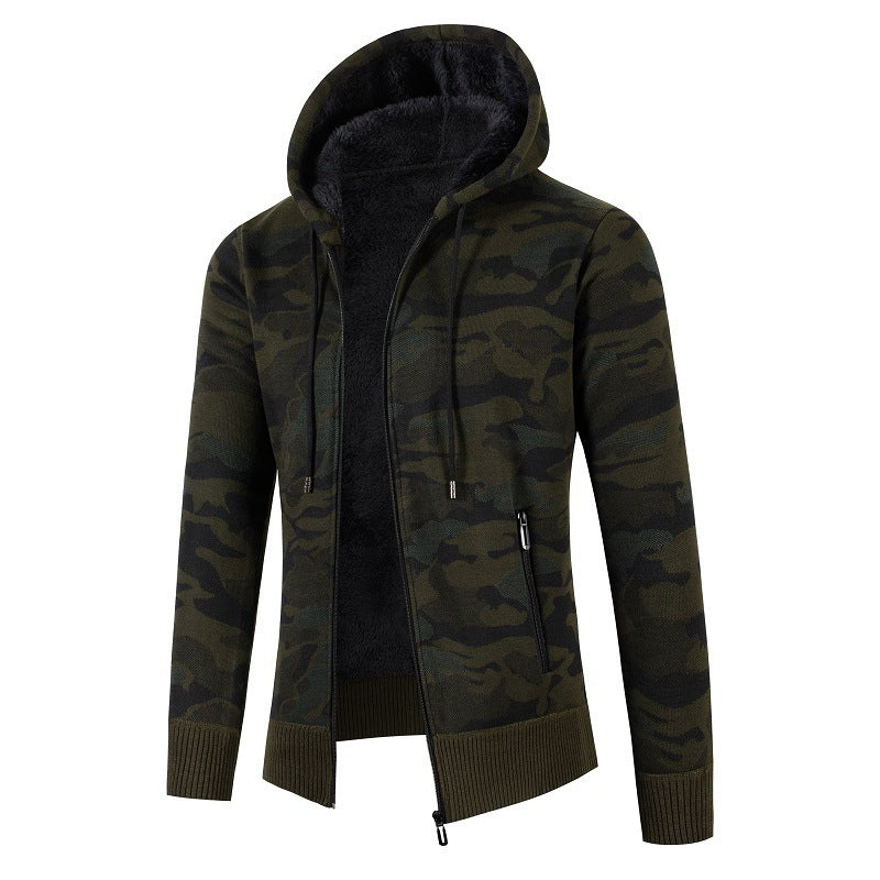 Herren moderne Kapuzenjacke mit Fleece-Futter Krohn-e