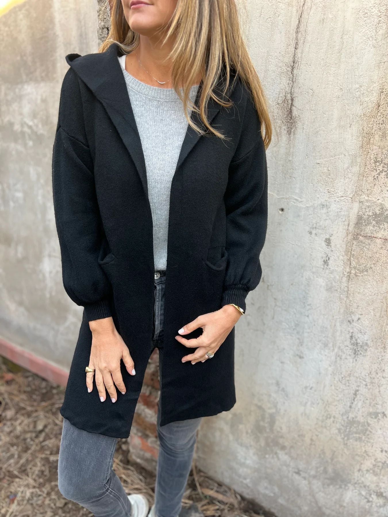 Krohn-e | Wollene Taschenkapuzenmitteljacke