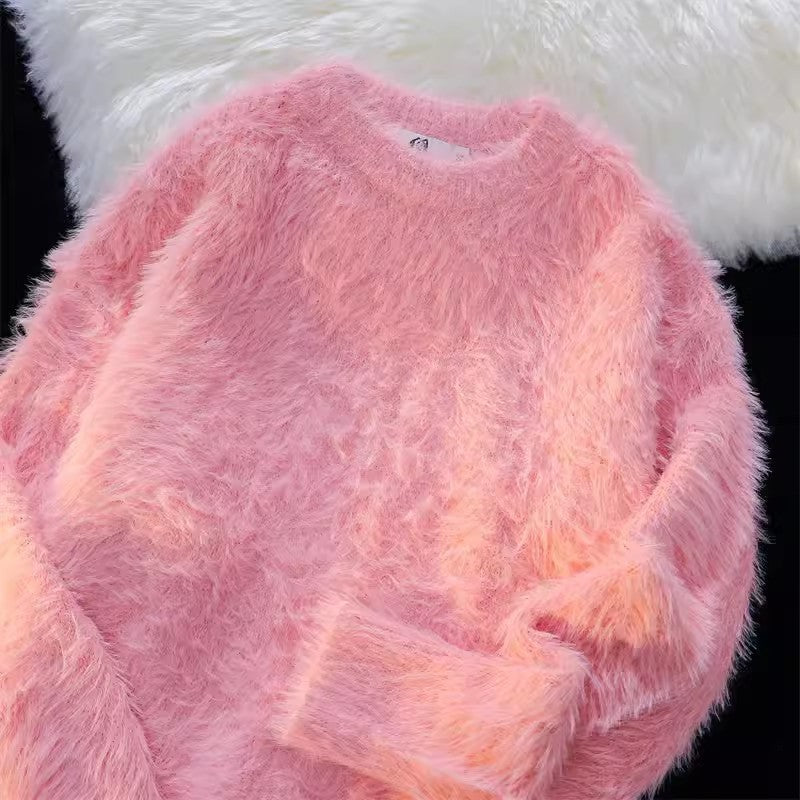 Damen Flauschiger Rundhalspullover Krohn-e