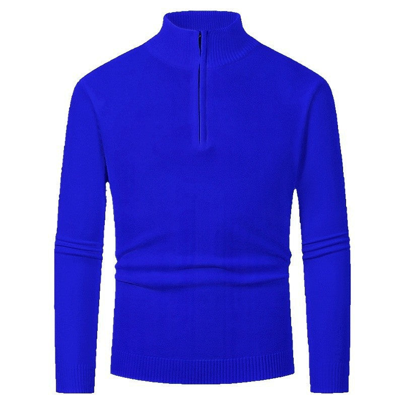 Herren Pullover mit halbem Reißverschluss und modernem Stehkragen Krohn-e