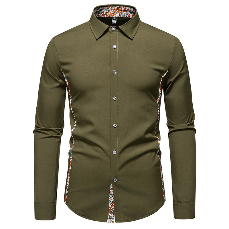 Herren Elegantes Hemd mit kreativem Floral-Muster und modernen Akzenten Krohn-e