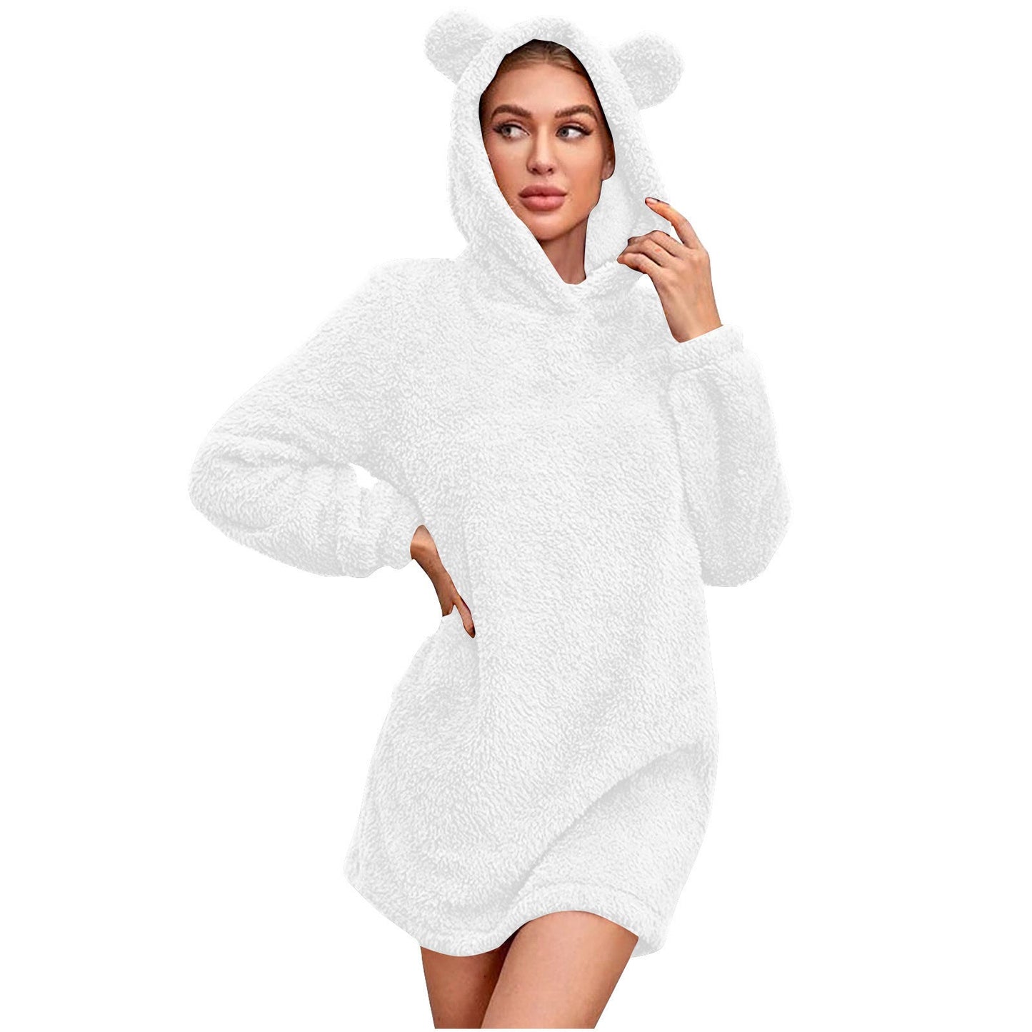 Damen Kuscheliger Hoodie mit Bärenohren Krohn-e