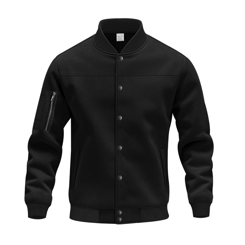 Herren modische Collegejacke mit praktischen Reißverschlusstaschen und elastischen Bündchen Krohn-e