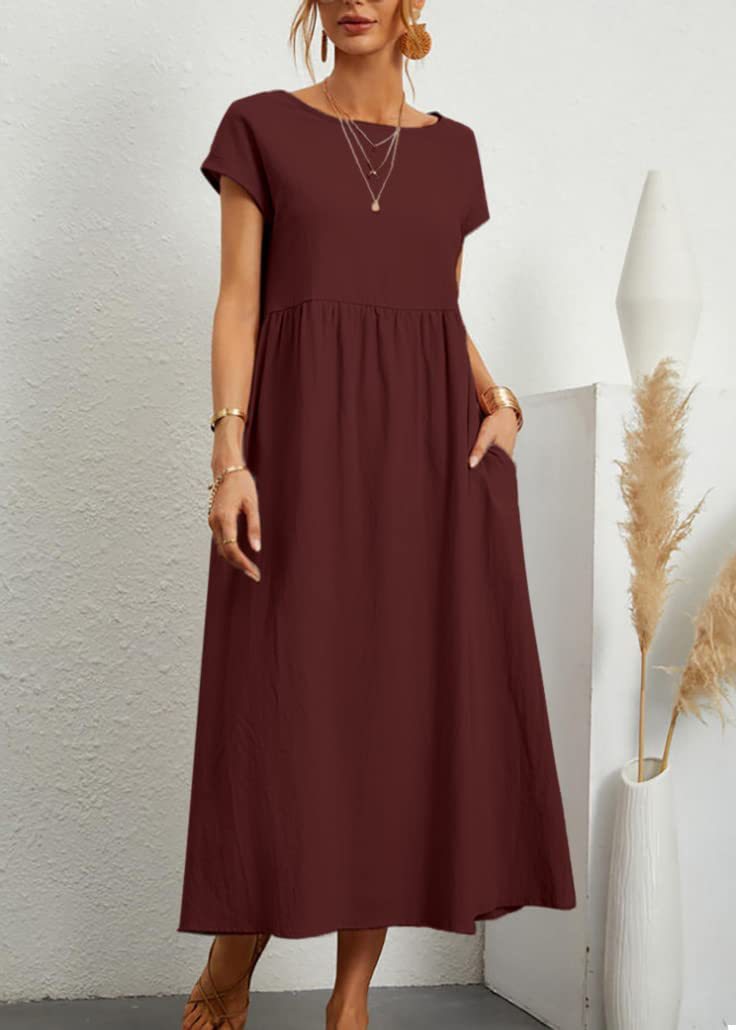 Damen Maxikleid aus leichtem, luftdurchlässigem Stoff Krohn-e