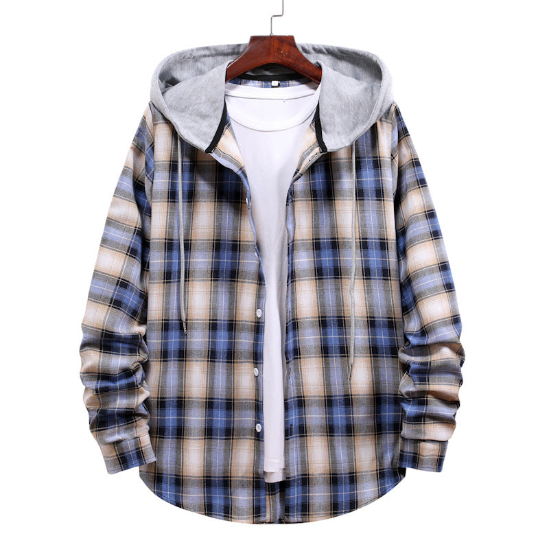 Damen Karierte Flanelljacke mit Kapuze Krohn-e