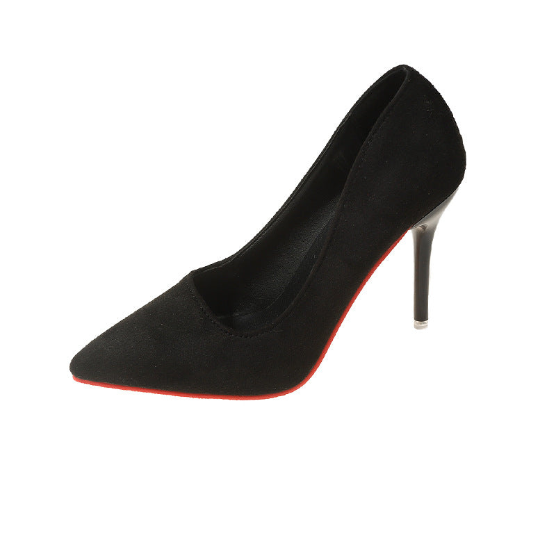 Damen Elegante spitze Pumps mit transparentem Absatz und weichem Obermaterial Krohn-e