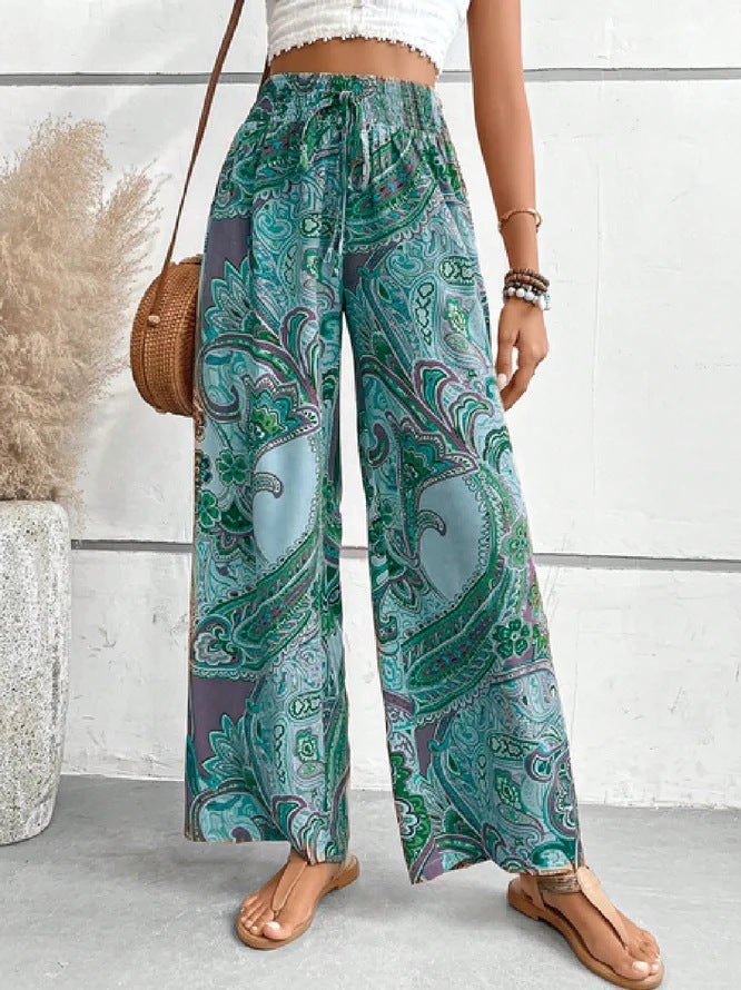 Damen Weite Hosen mit Paisleydruck Krohn-e