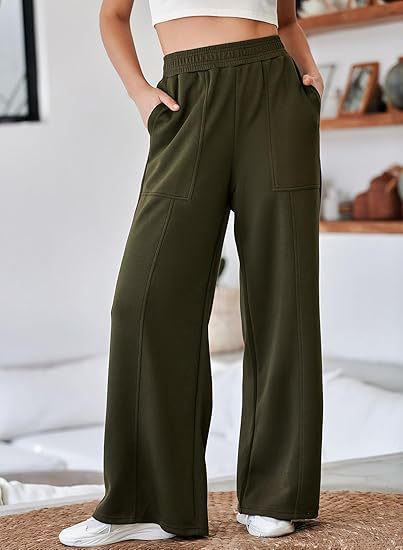 Damen Bequeme und stilvolle Freizeit-Hosen mit elastischem Bund und praktischen Taschen Krohn-e