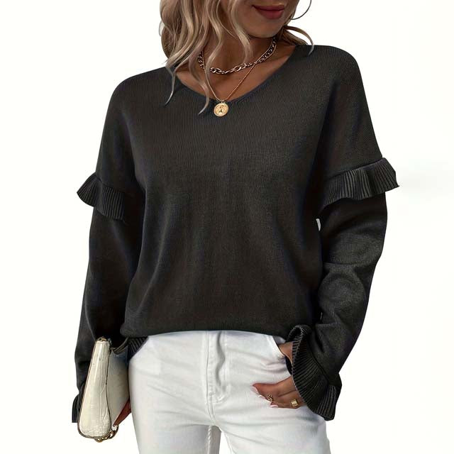 Krohn-e | Einfarbiger Strickpullover Für Kalte Tage