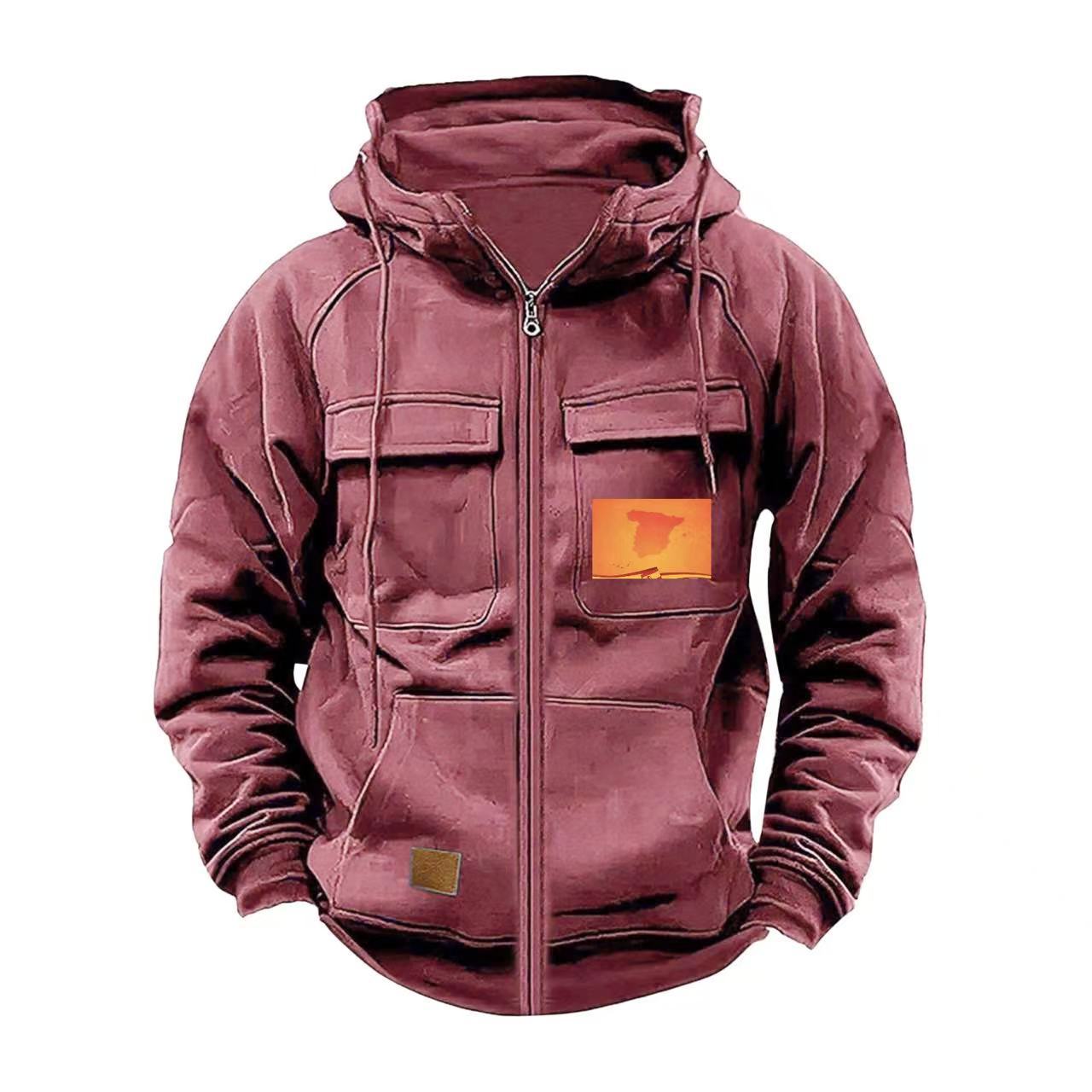 Herren multifunktionale Kapuzenjacke mit praktischen Taschen Krohn-e
