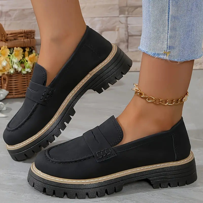 Heidi Mode | Britischen Stil Frauen Schuhe dicke Ferse dicke Sohle