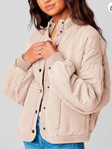 Damen modische Steppjacke mit hohem Kragen Krohn-e