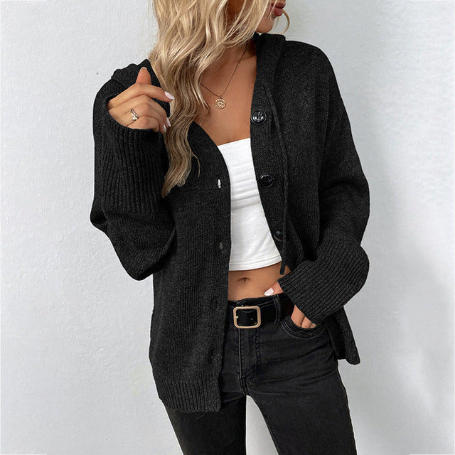 Krohn-e | Klassischer Cardigan Polyester Bequem, Zeitlos