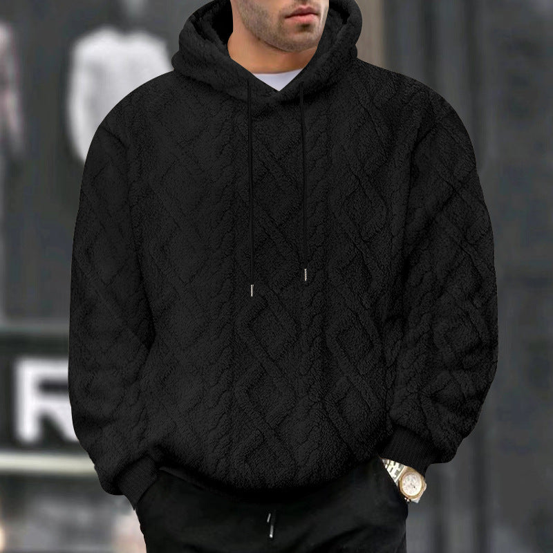 Herren Fleece Hoodie mit strukturiertem Design Krohn-e