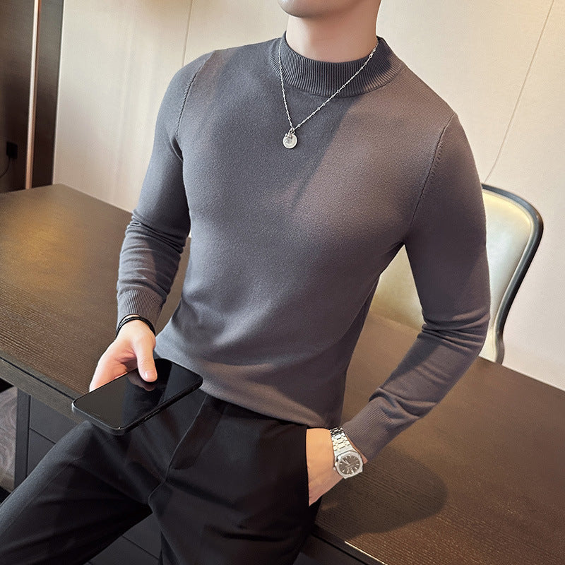Herren modischer Pullover mit hohem Kragen und eleganter Passform Krohn-e