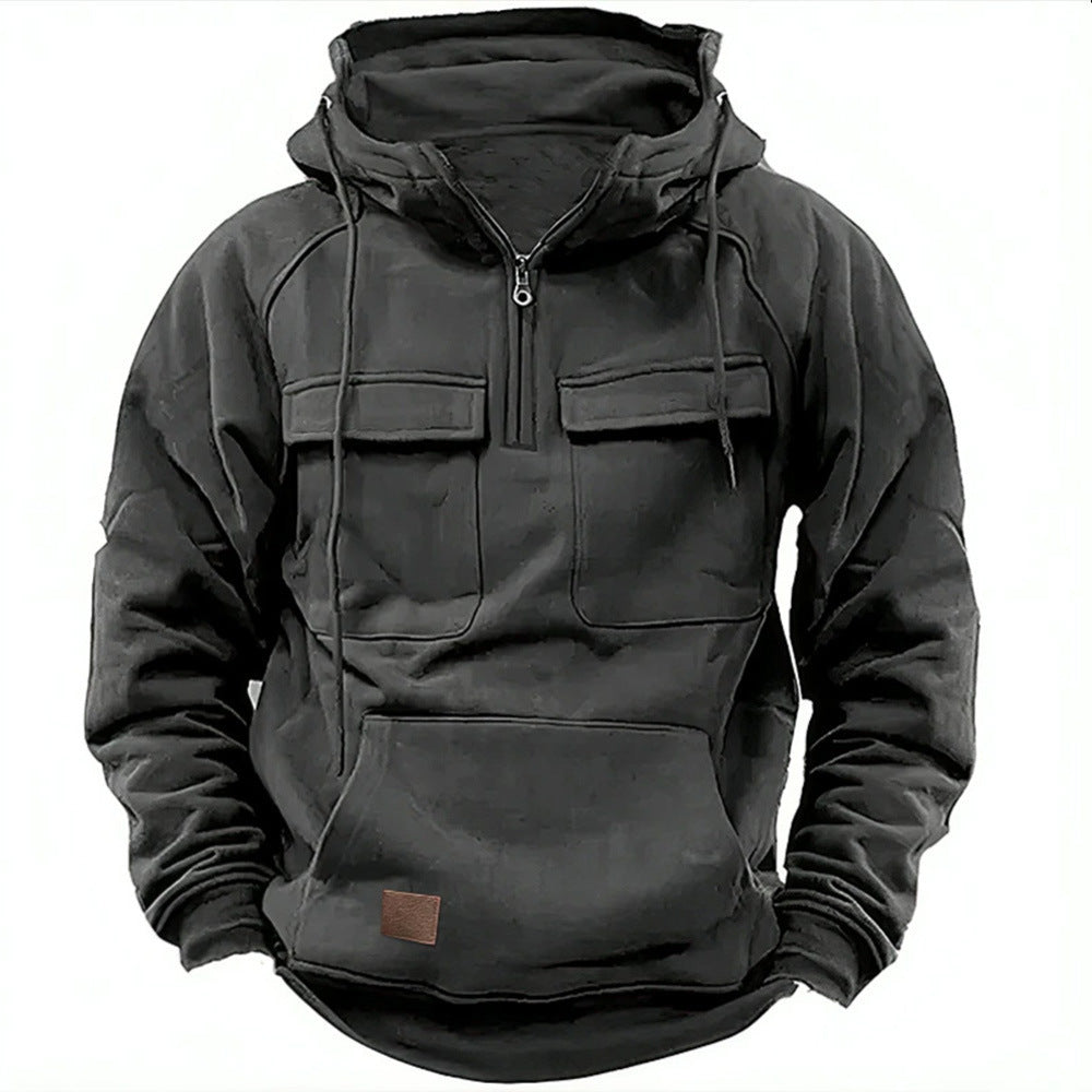 Herren Funktionales Kapuzenpullover mit praktischen Taschen Krohn-e