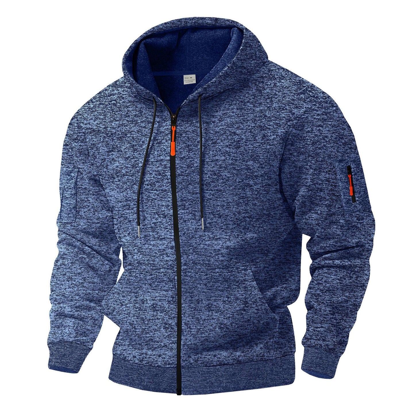 Herren sportlicher Kapuzenpullover mit atmungsaktiver Struktur und farblich abgesetzten Reißverschluss-Details Krohn-e