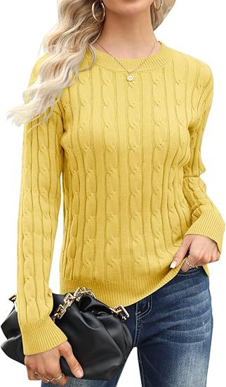 Damen klassischer Strickpullover mit Zopfdesign Krohn-e