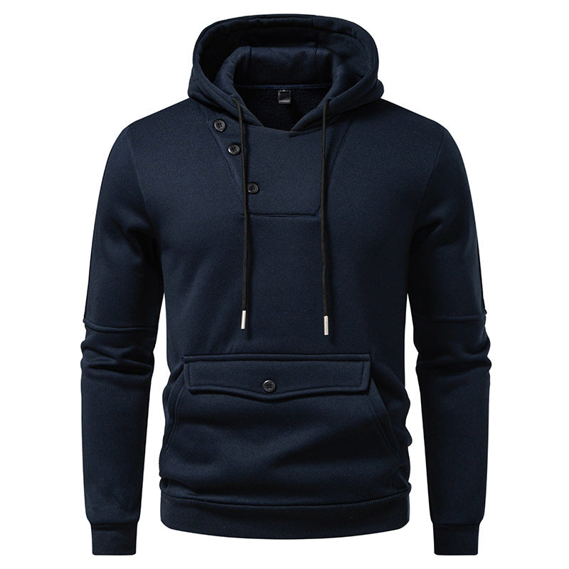 Herren Stylische Kapuzenpullover mit Knopfdetails Krohn-e