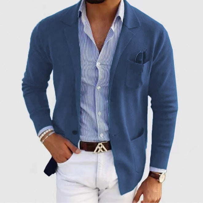 Herren lässiger, eleganter Blazer aus kräftigem Baumwollmix Krohn-e