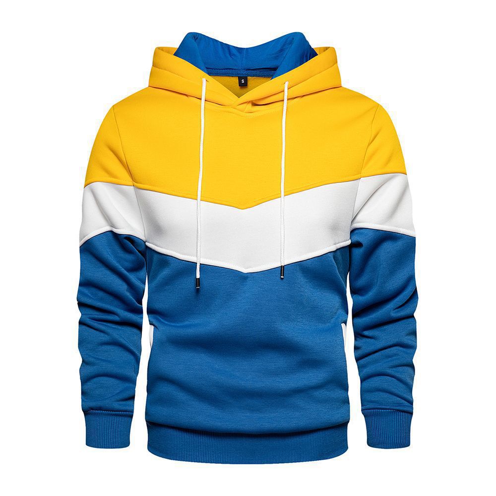 Herren modischer Kapuzenpullover mit geometrischem Farbdesign Krohn-e