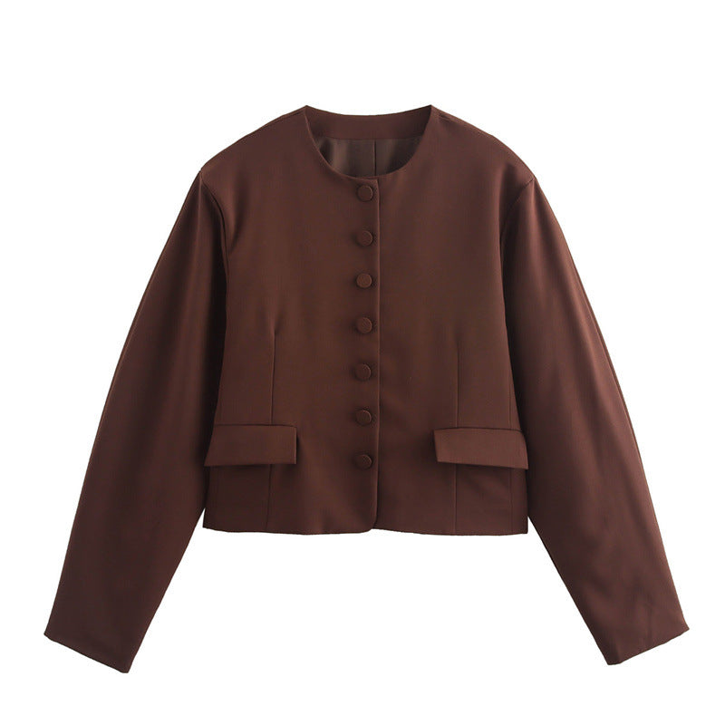 Damen Kurzjacke mit eleganten Knopfdetails Krohn-e