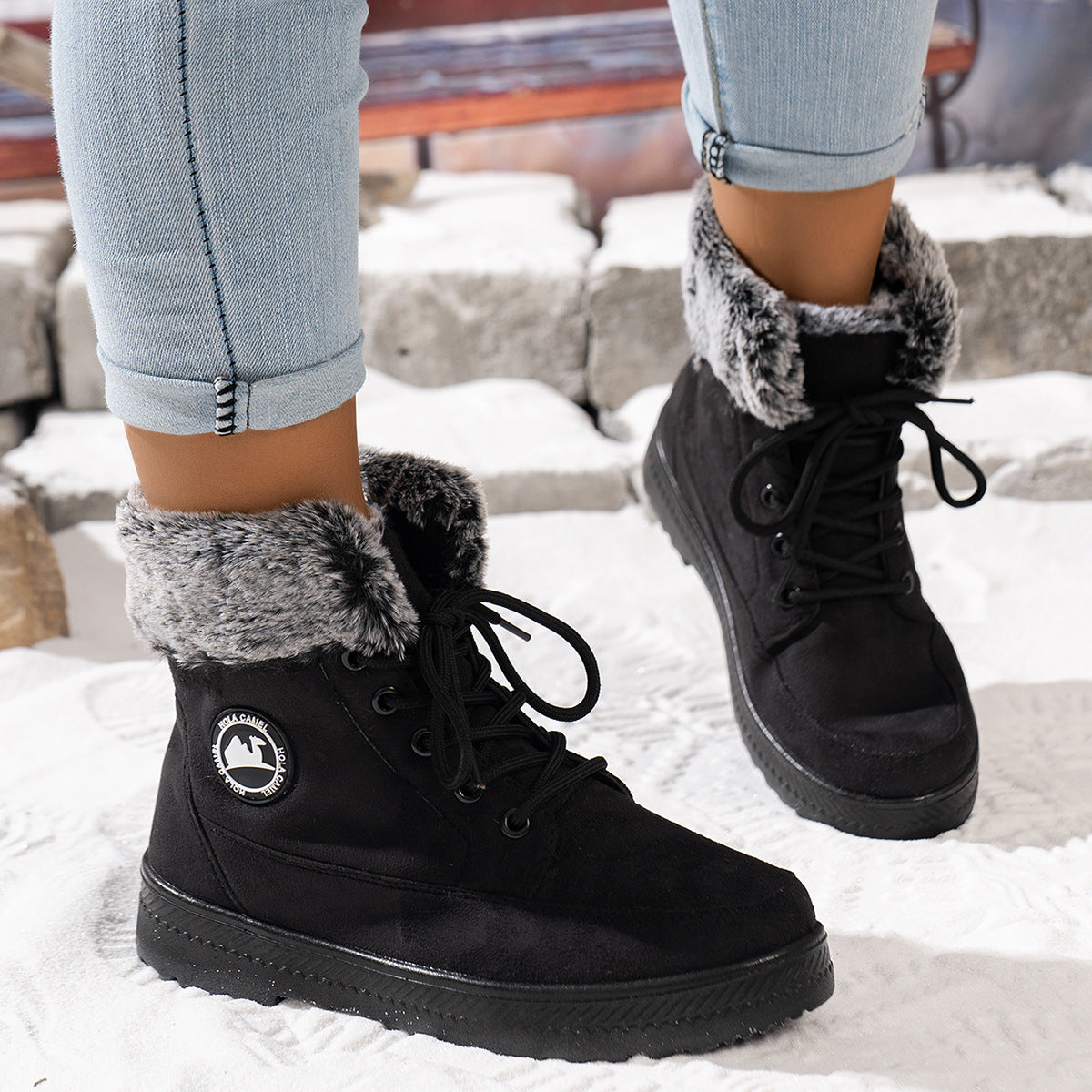 Damen gefütterte Winterstiefel Krohn-e