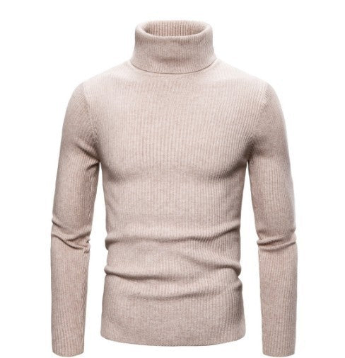 Herren eleganter Rollkragenpullover aus ribbed Strick Krohn-e
