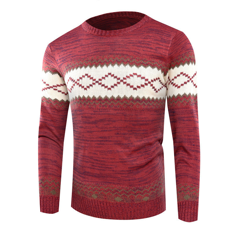 Herren Strickpullover mit modernem geometrischen Muster Krohn-e