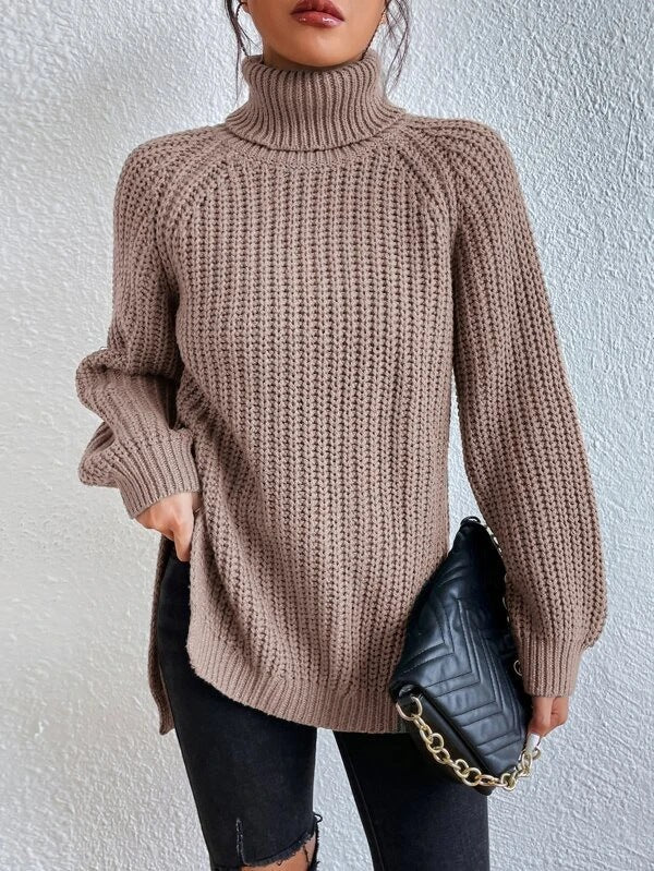 Krohn-e | Sexy Rollkragen-Strickpullover