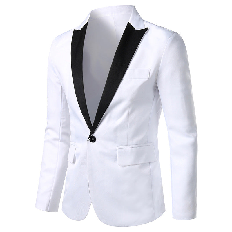 Herren Eleganter Smoking Blazer mit schwarzem Revers und modischer Passform Krohn-e