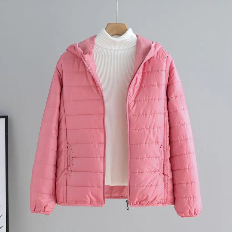 Damen gesteppte Übergangsjacke mit praktischen Taschen und Kapuze Krohn-e
