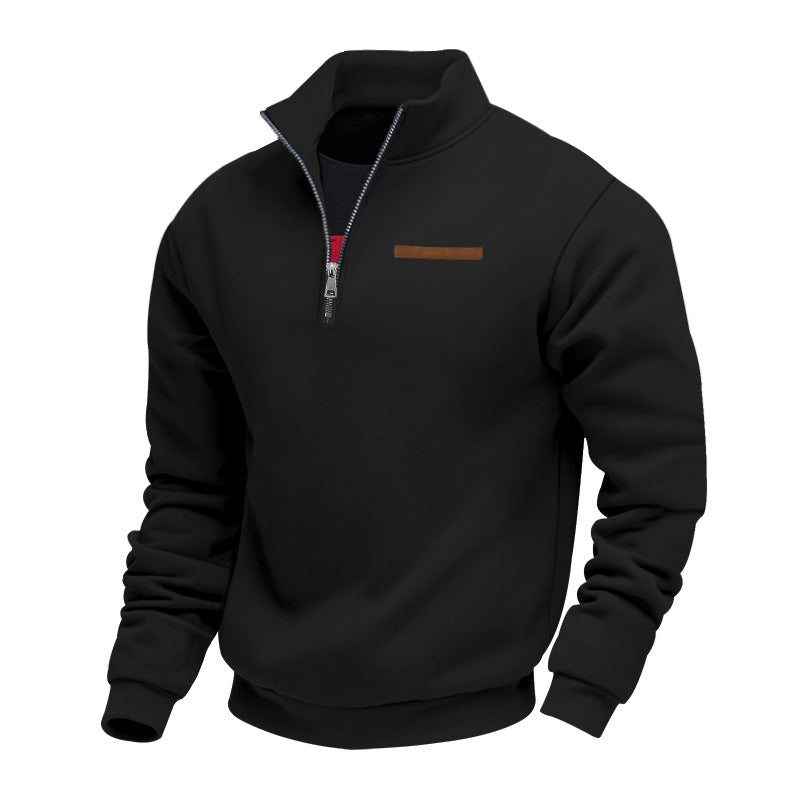 Herren Hochwertiger Fleece-Pullover mit halbem Reißverschluss Krohn-e
