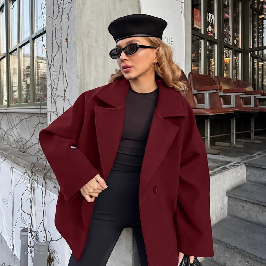 Damen Elegante Wickeljacke mit Gürtel und lässigem Schnitt Krohn-e