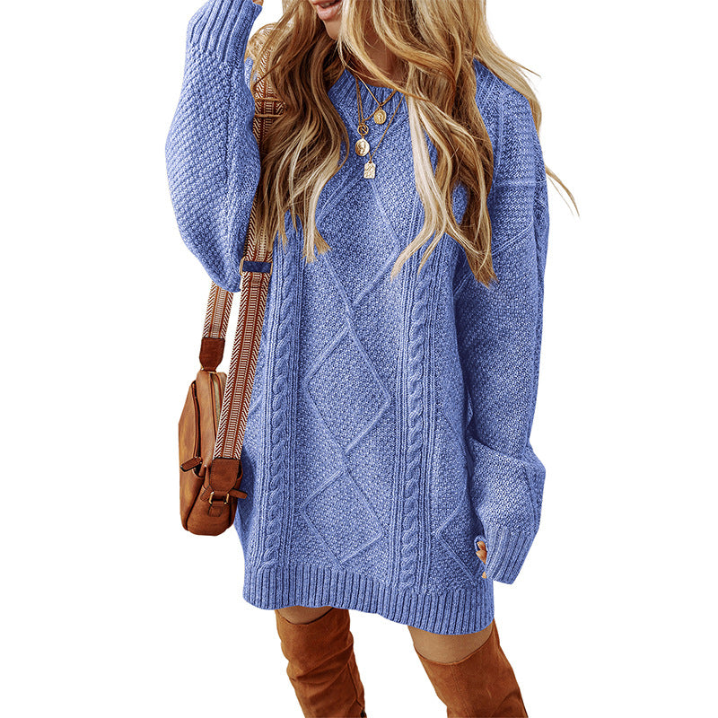 Krohn-e | Übergröße Gestricktes Sweatkleid für Damen