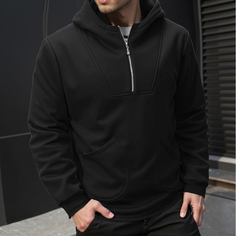 Herren Kapuzenpullover mit innovativem Design und praktischem Reißverschluss Krohn-e