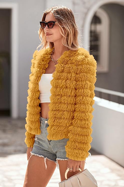 Damen leichte Strickjacke mit fransigem Design und lockerer Passform Krohn-e