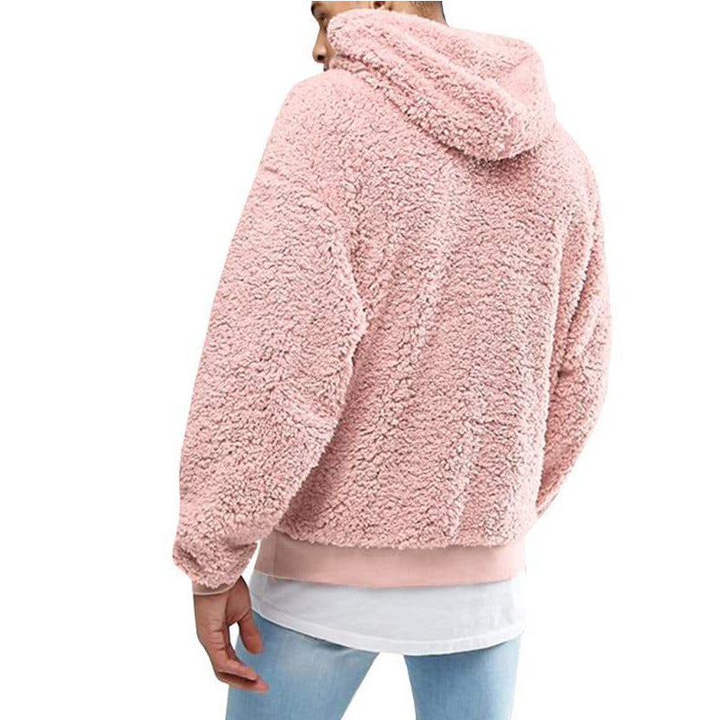 Herren kuschelige Fleece-Hoodie mit hohem Kragen Krohn-e