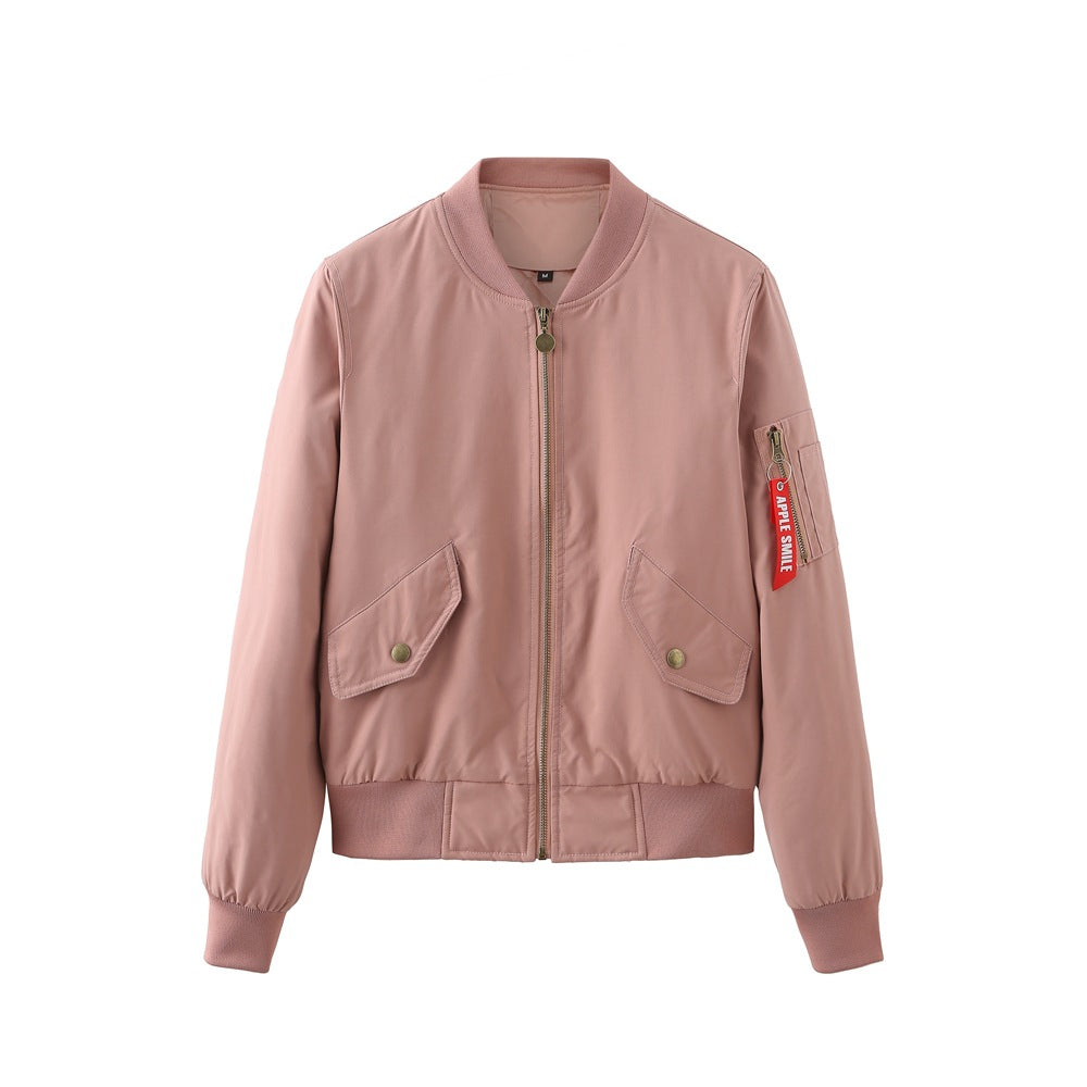 Damen modische Bomberjacke mit praktischen Seitentaschen und elastischen Bündchen Krohn-e